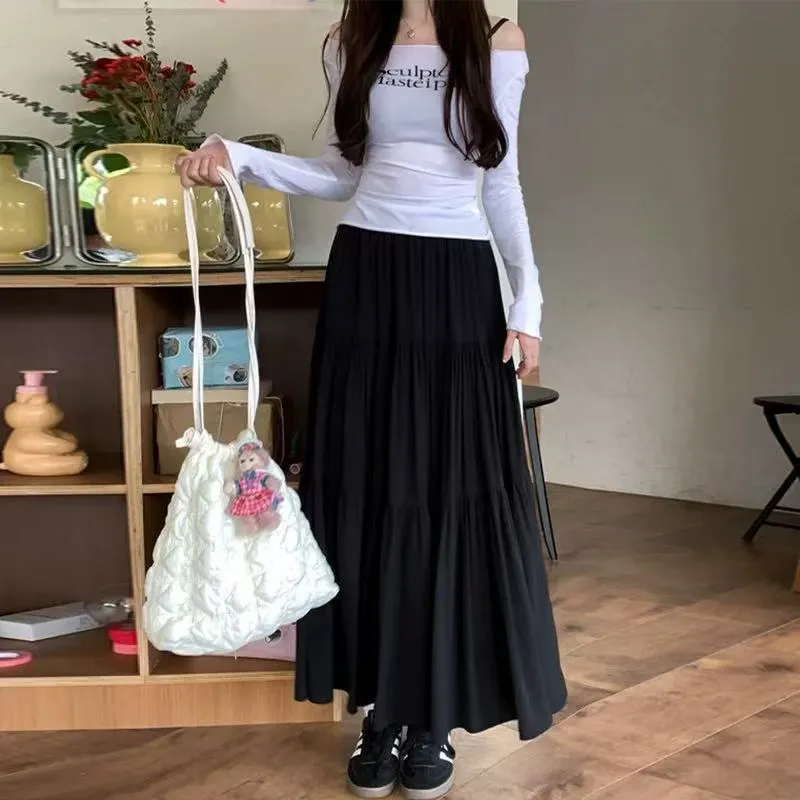 Pink layered A-line skirt