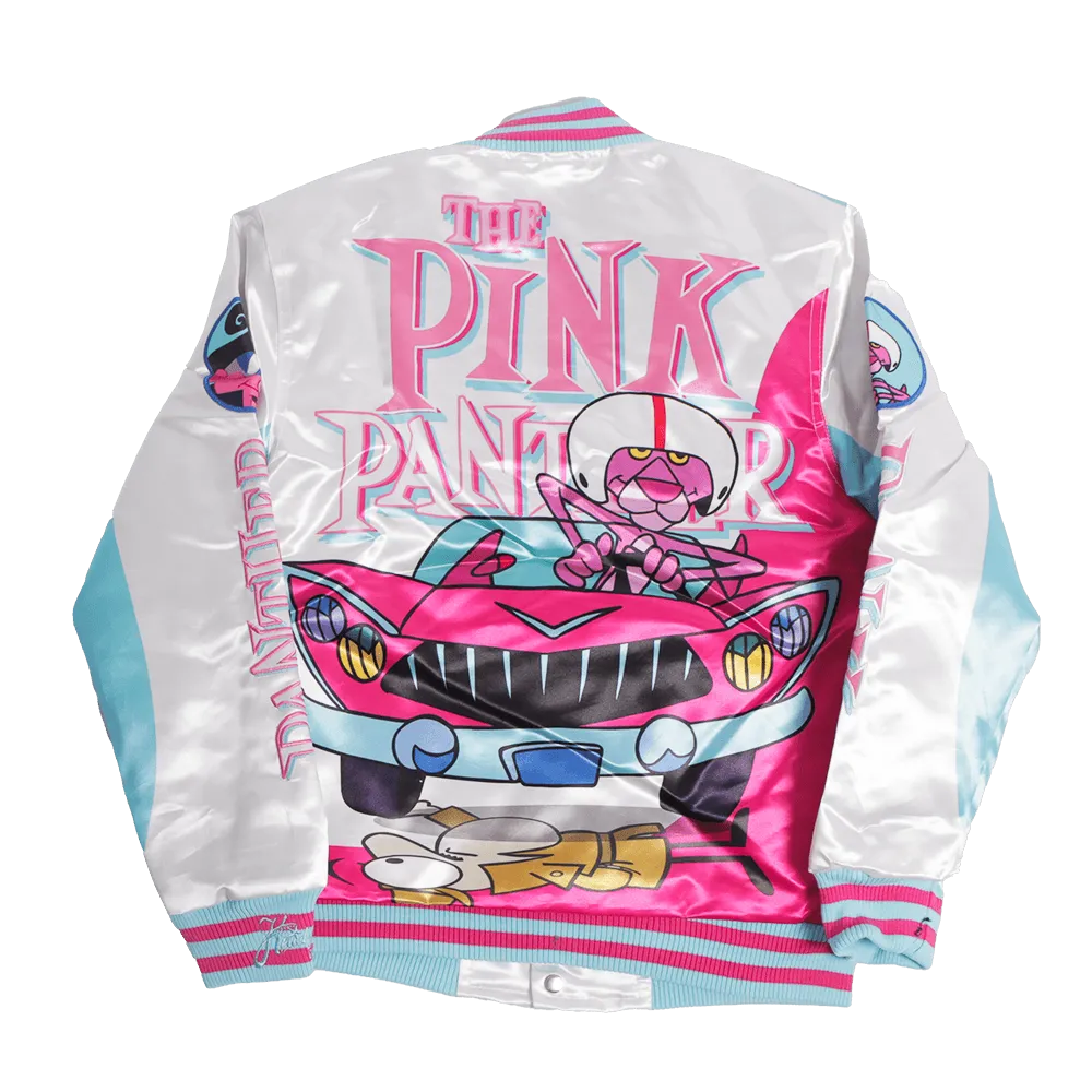 PINK PANTHER SATIN JACKET (WHITE)