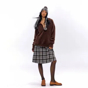 Plaid A-line Skirt