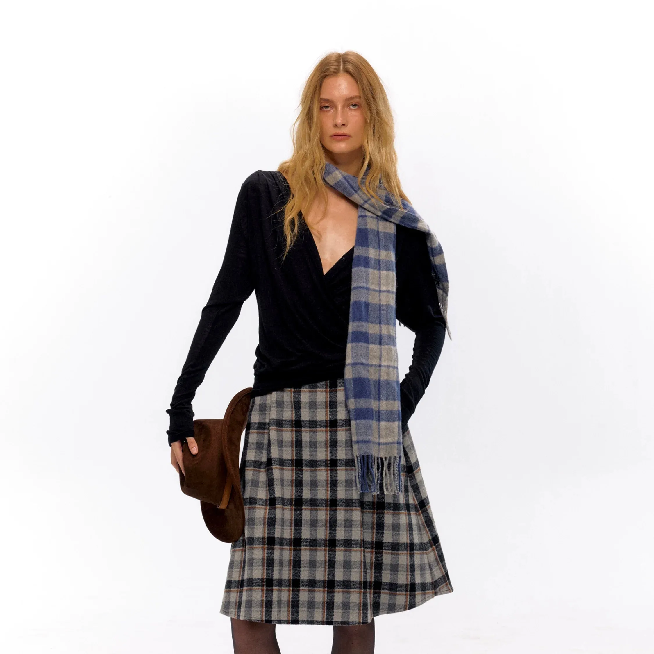 Plaid A-line Skirt