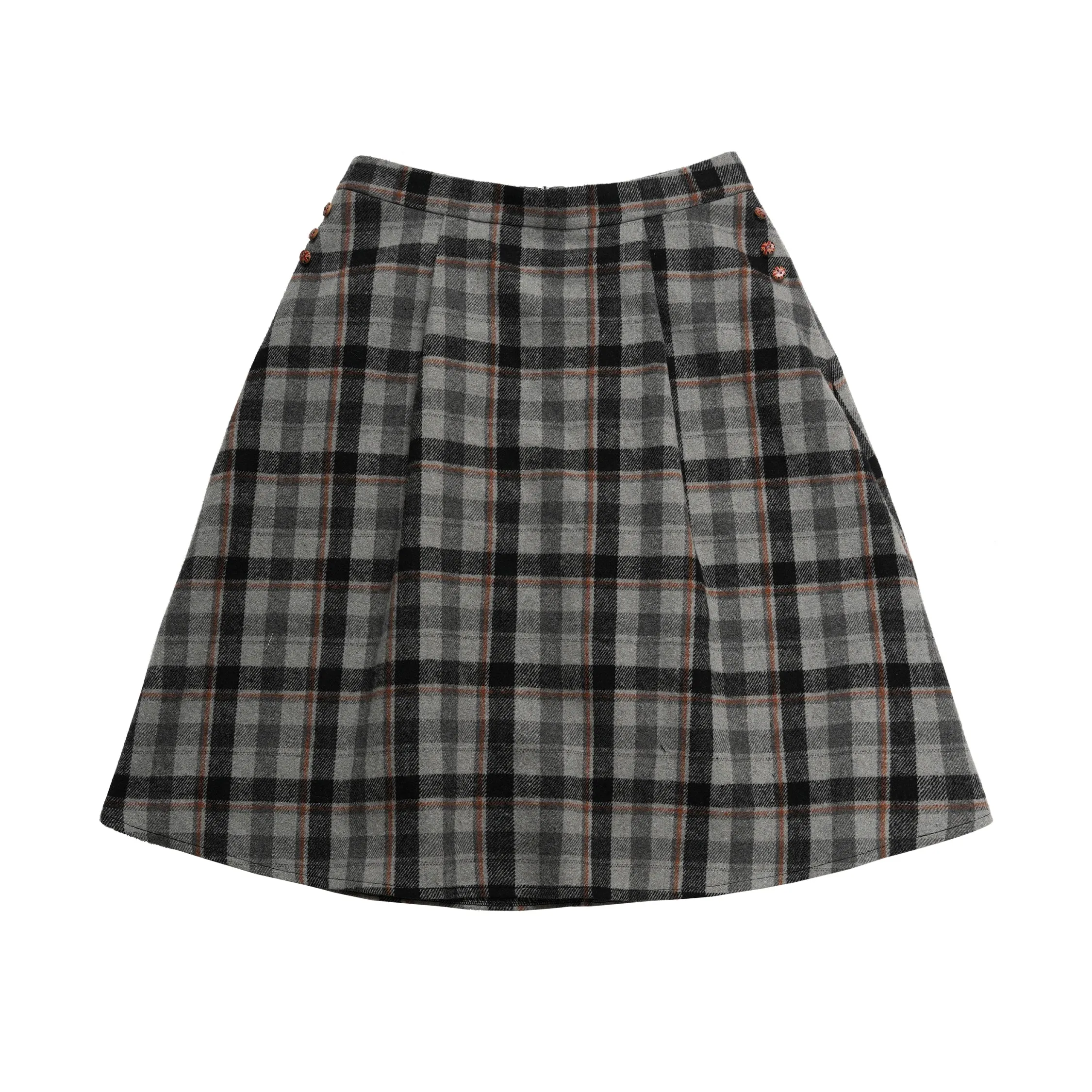 Plaid A-line Skirt