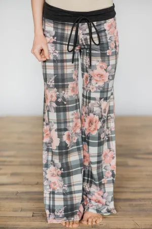 Plaid & Floral Lounge Pants