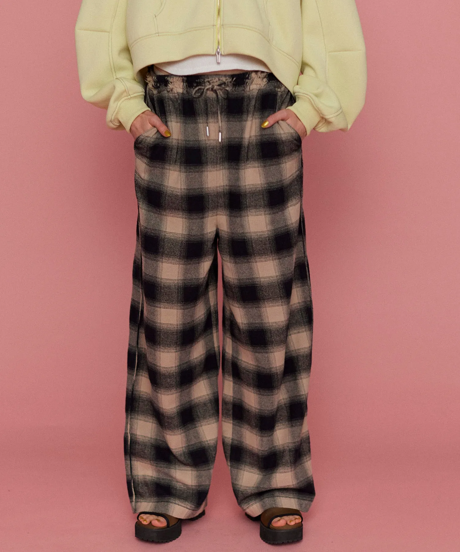 Plaid Pattern Easy Pants