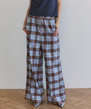 Plaid Pattern Easy Pants