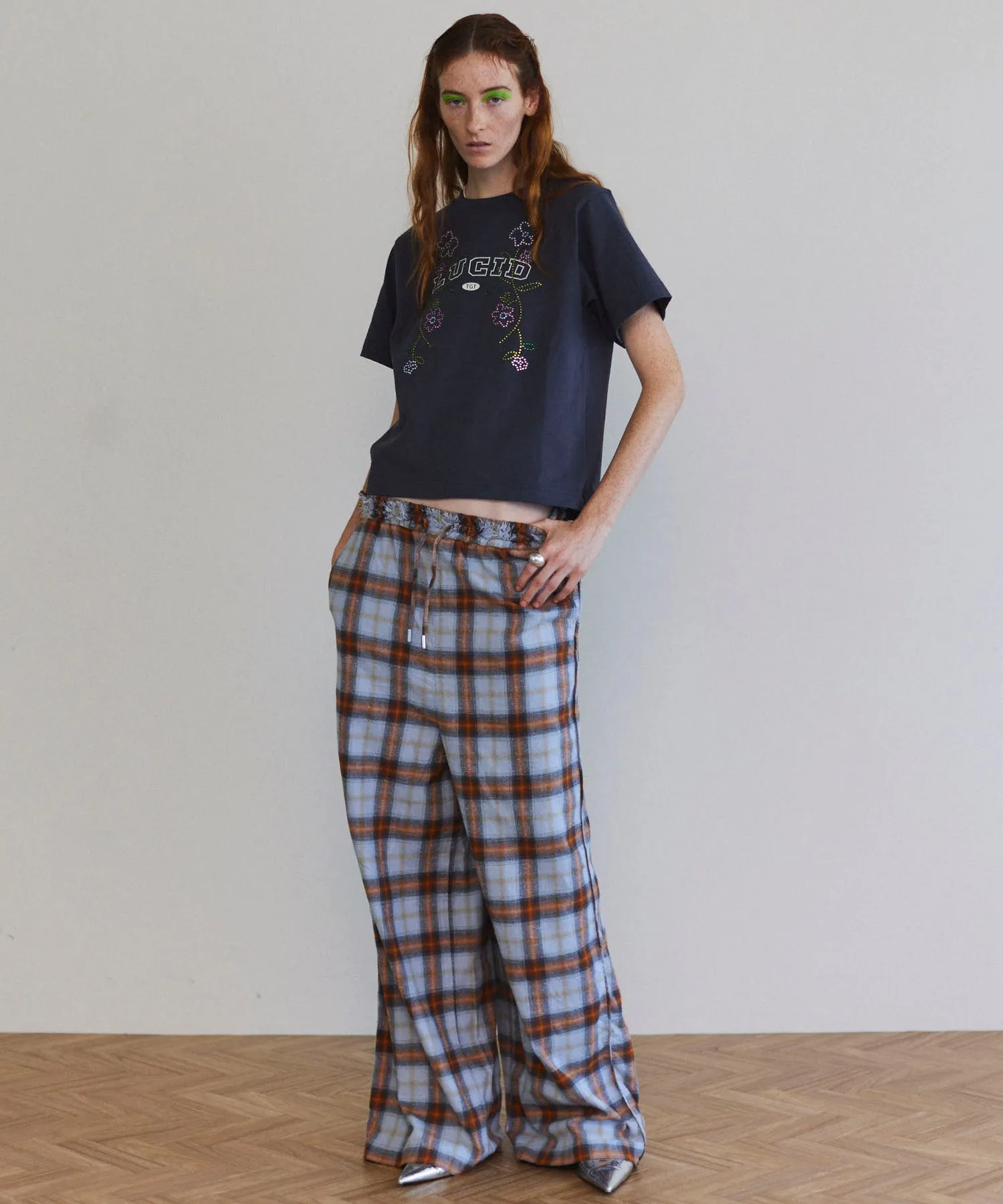 Plaid Pattern Easy Pants