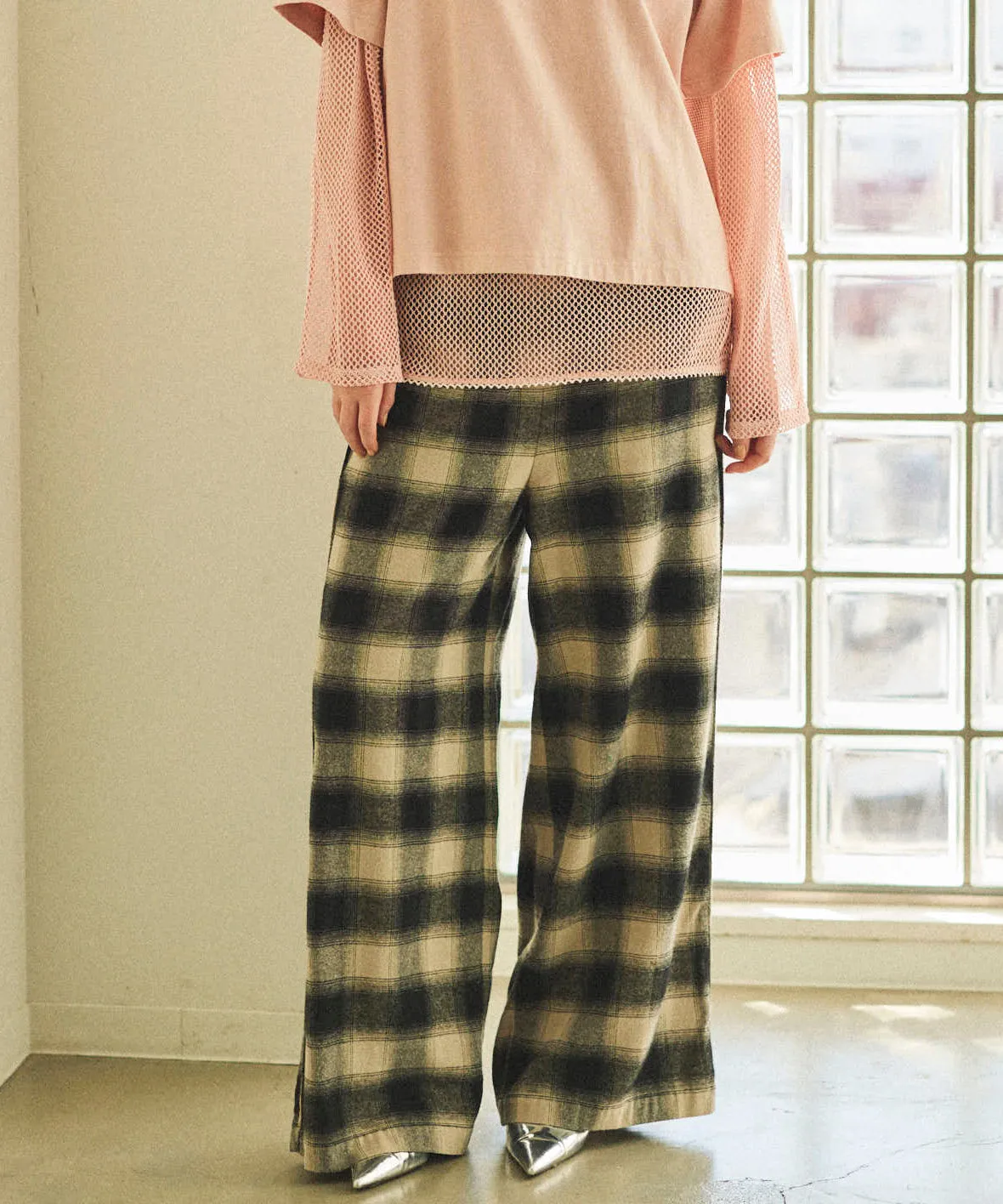 Plaid Pattern Easy Pants