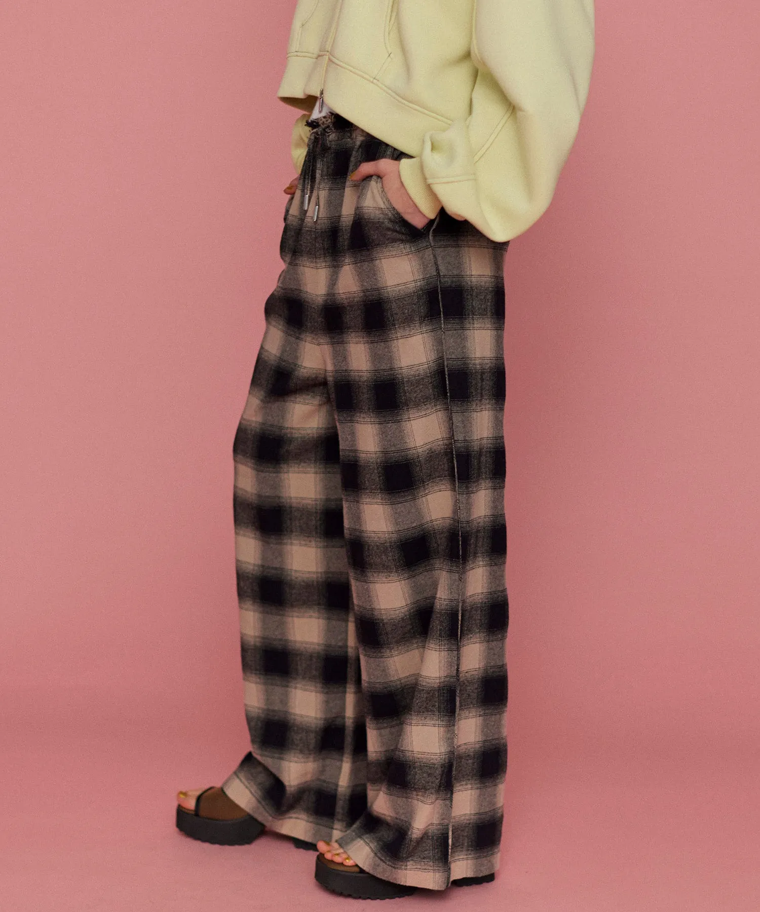 Plaid Pattern Easy Pants