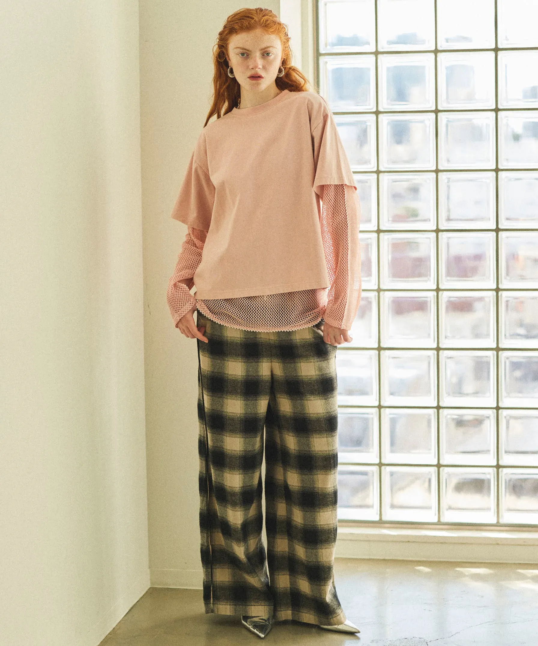 Plaid Pattern Easy Pants