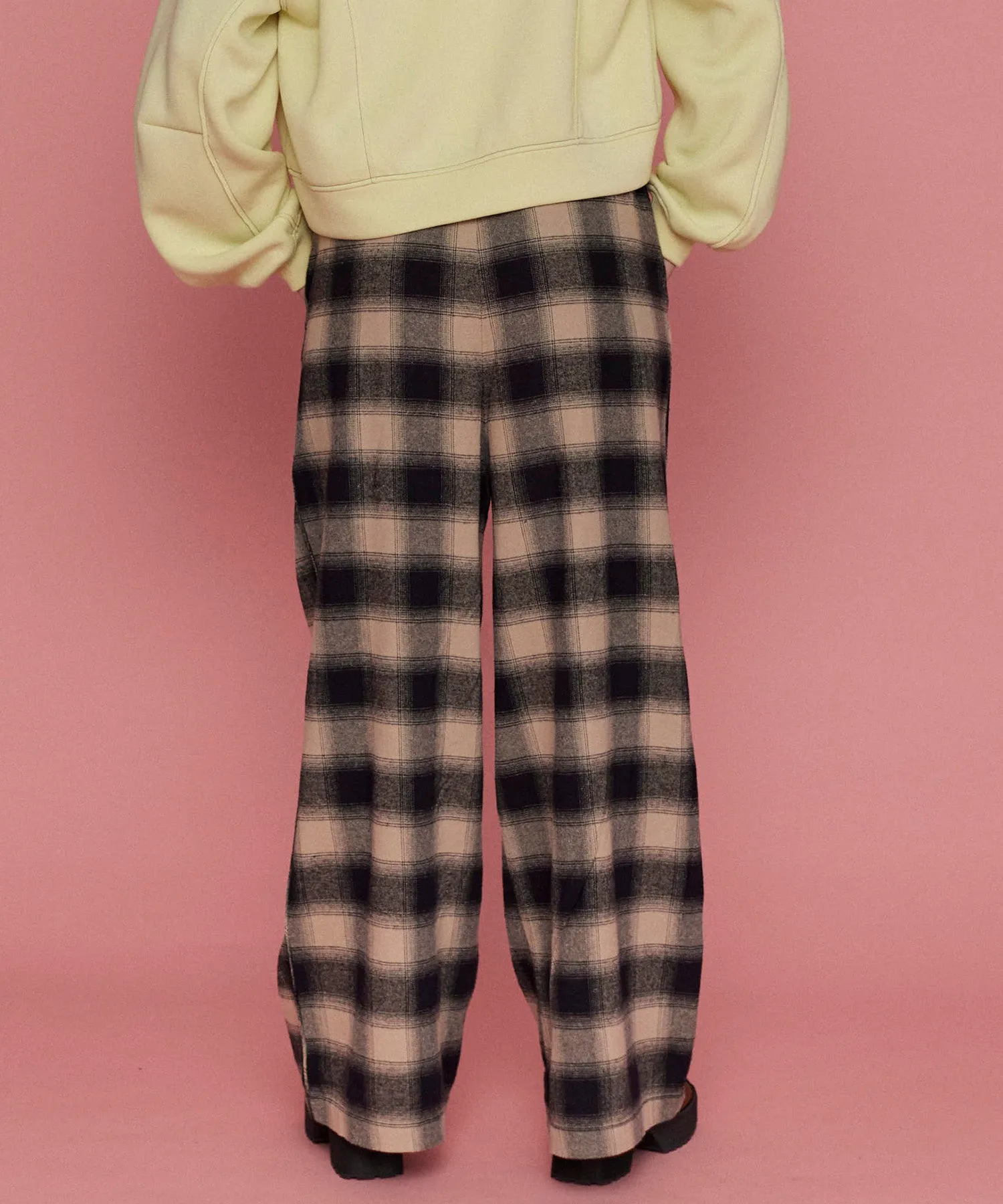 Plaid Pattern Easy Pants