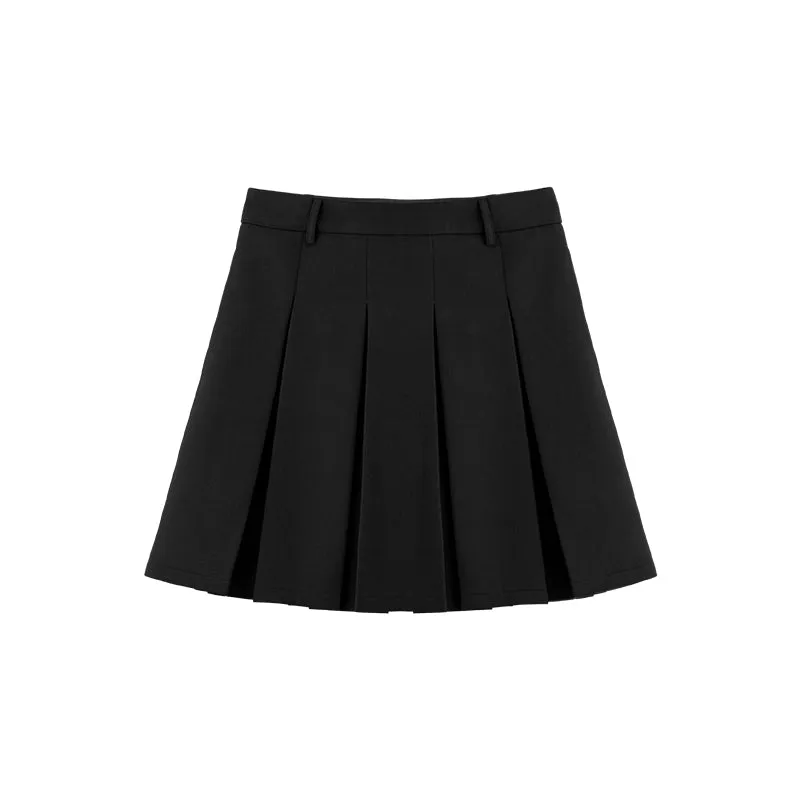 Pleated A-Line Skirt