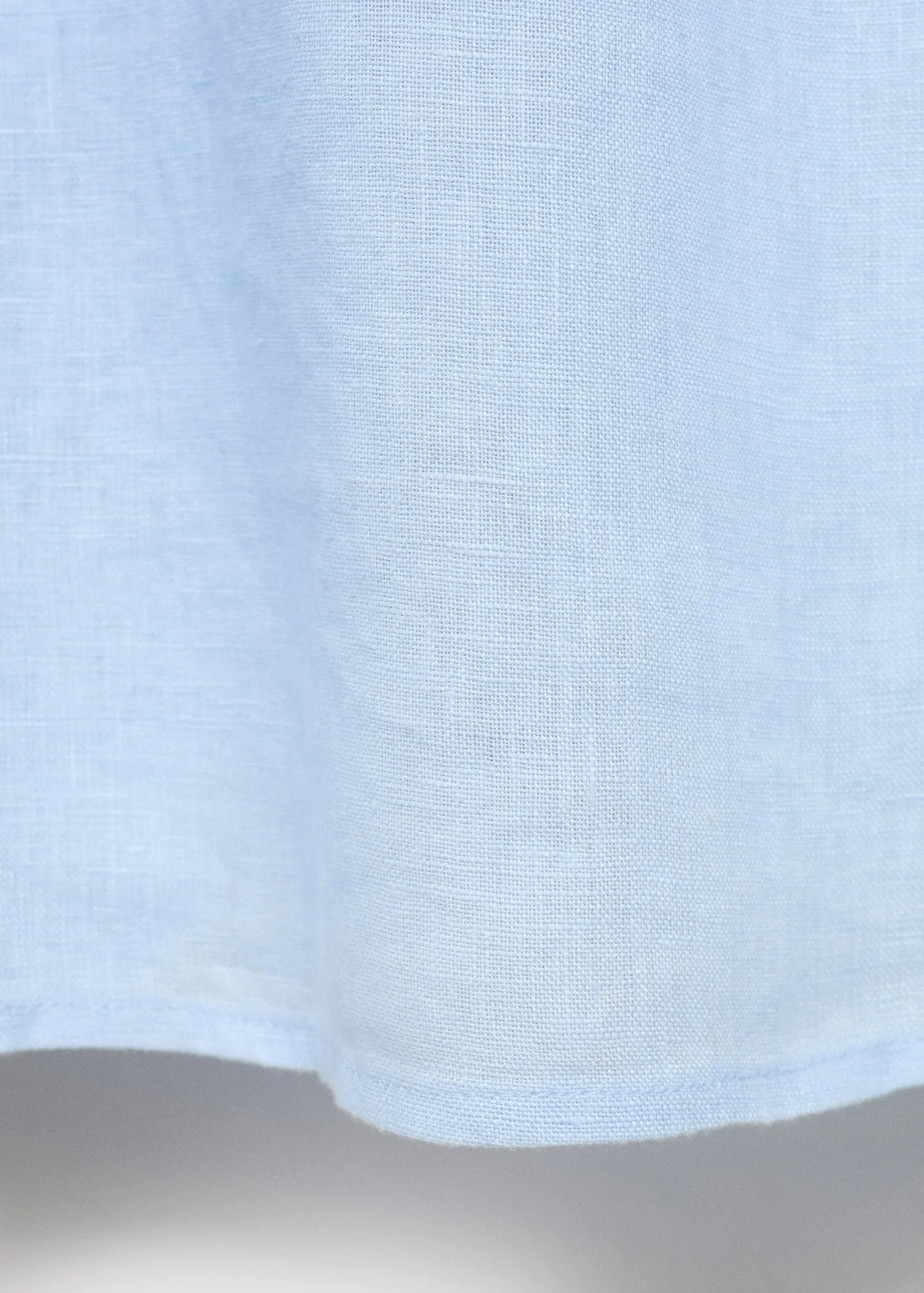 Pleated detail linen skirt