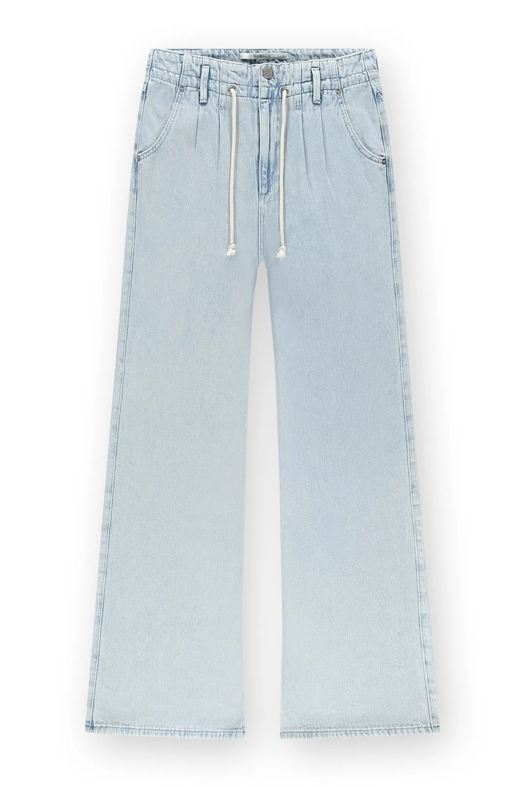 Pleated Jeans With Cord
