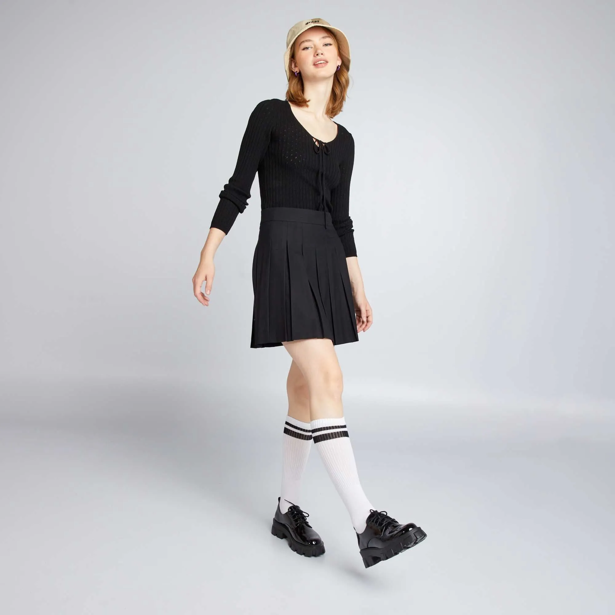 Pleated skirt Black