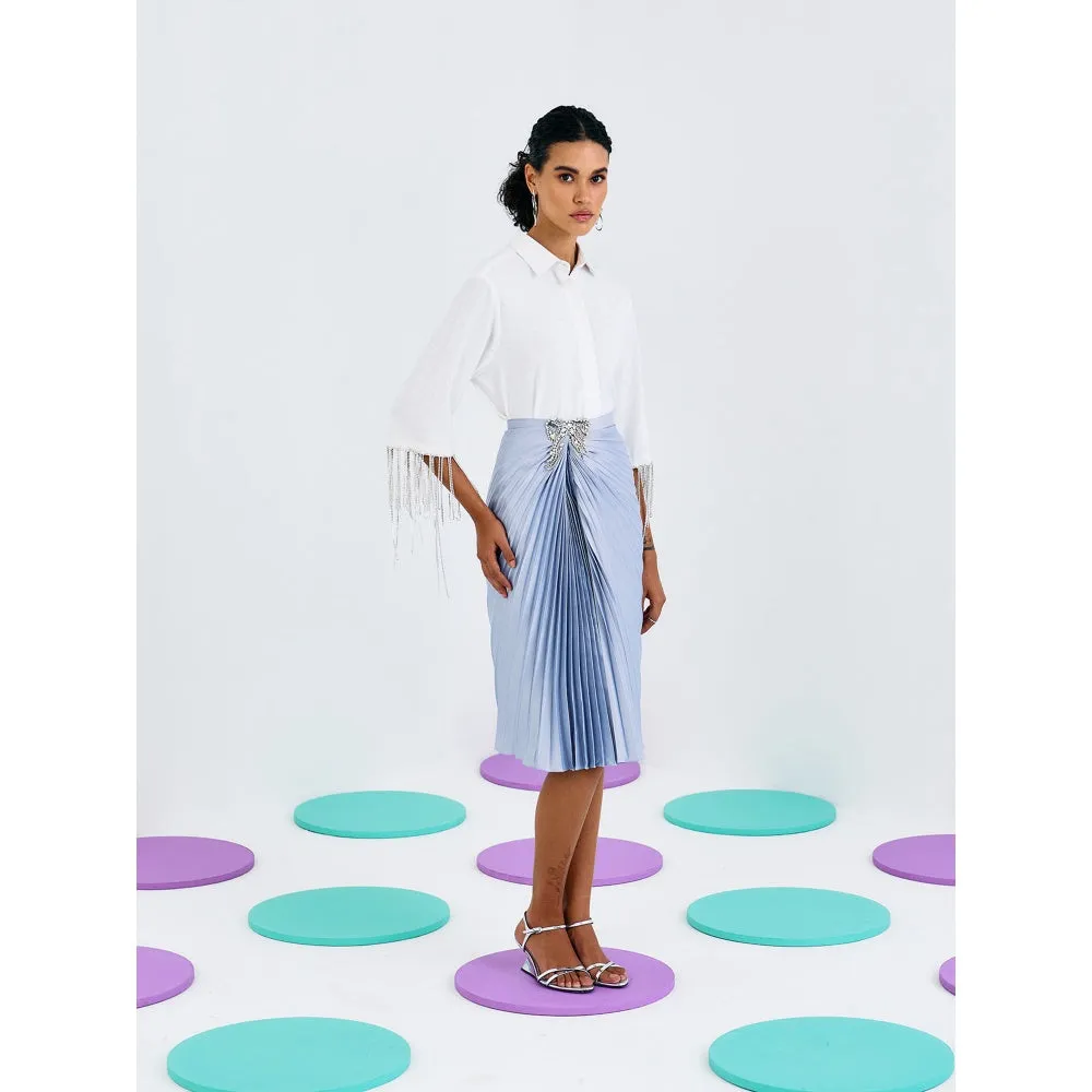 Pleats by Aruni Blue Forever Pleated Skirt