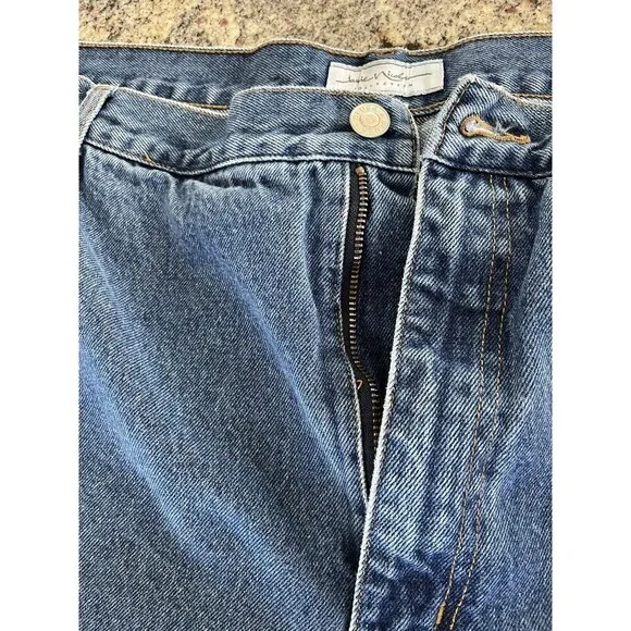 Plus Size 24 High Rise Wide Leg‎ Cropped Jeans Denim Ombré