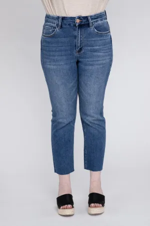 Plus Size High Rise Slim Straight Jeans, Vervet by Flying Monkey
