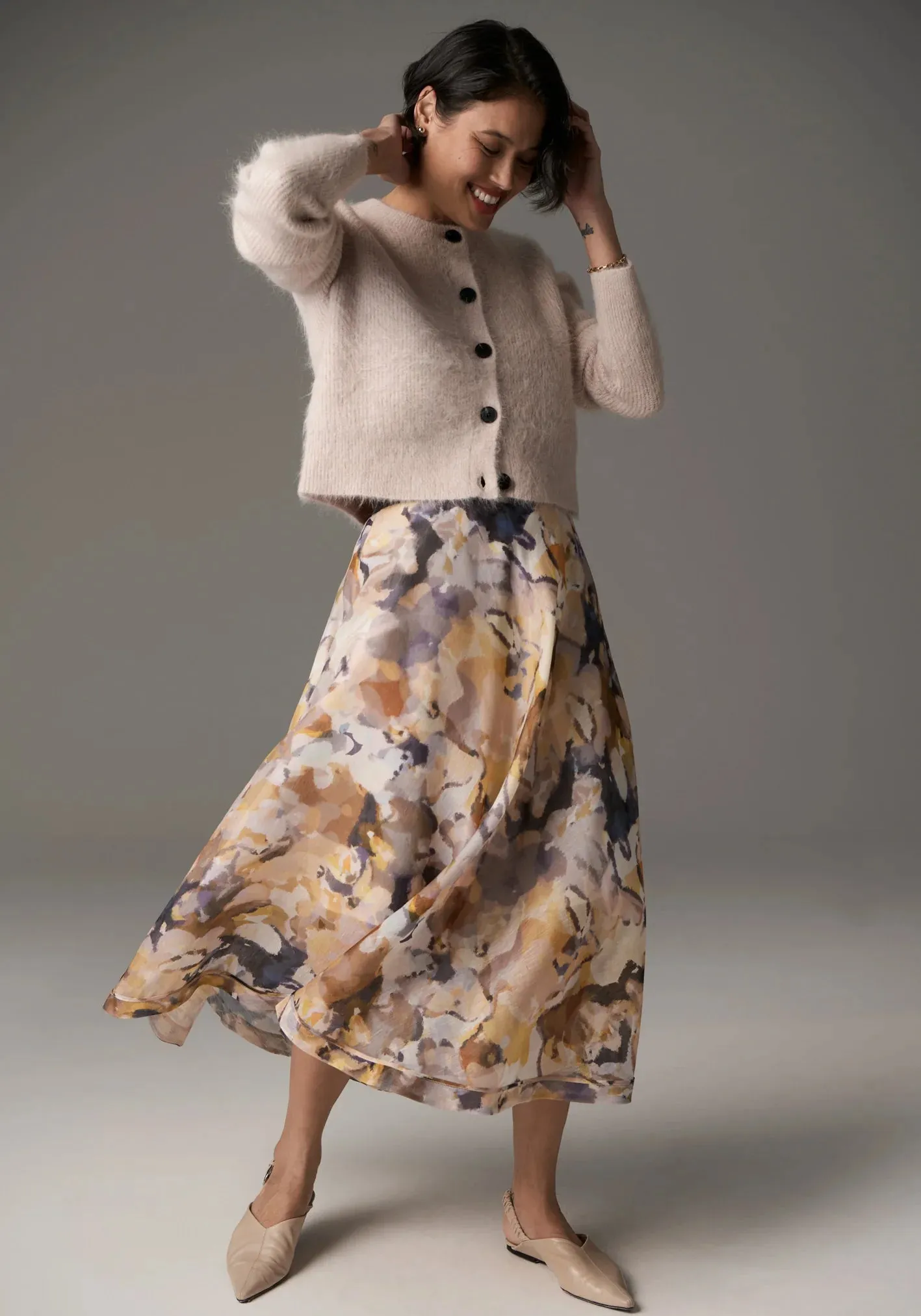 POL Clothing. - Collage Skirt - Collage Print