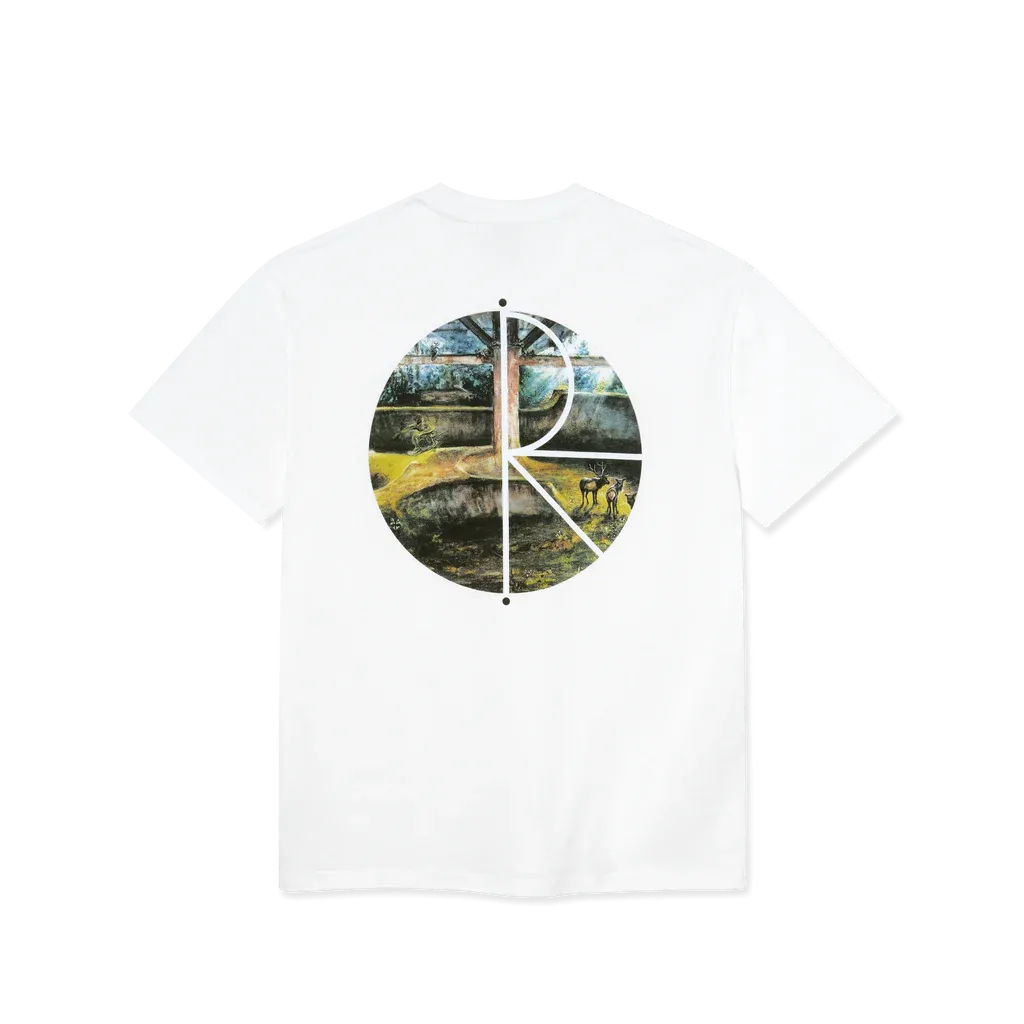 Polar Skate Co Burnside Fill Logo T-Shirt White