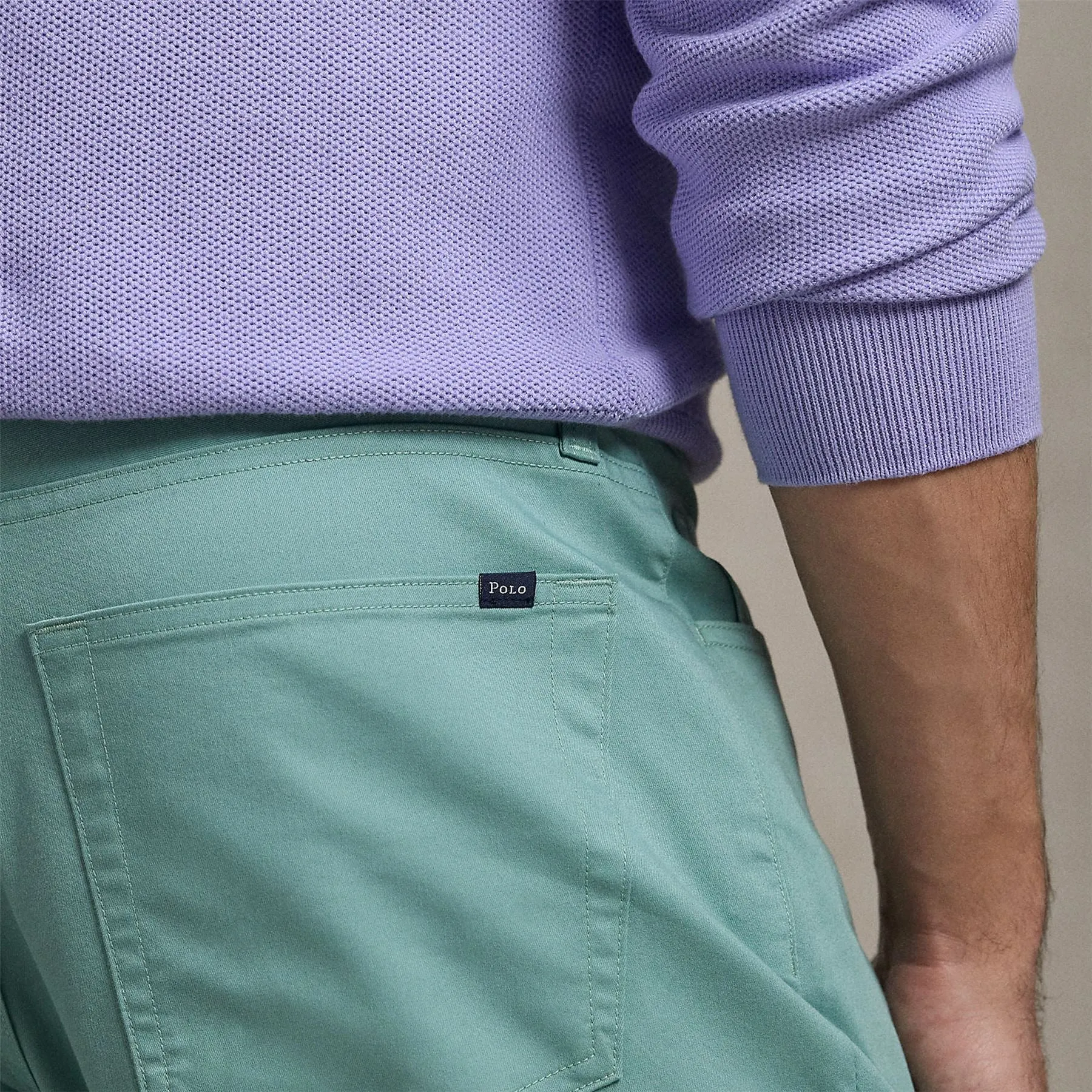 Polo Golf Tailored Fit Plaid Cotton 5 Pocket Pants Faded Mint
