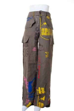 Printed Cargo Pants