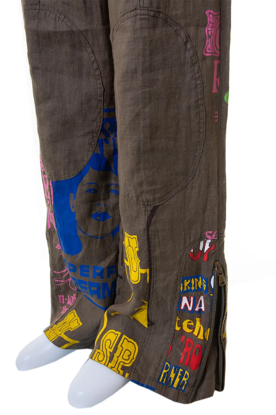 Printed Cargo Pants