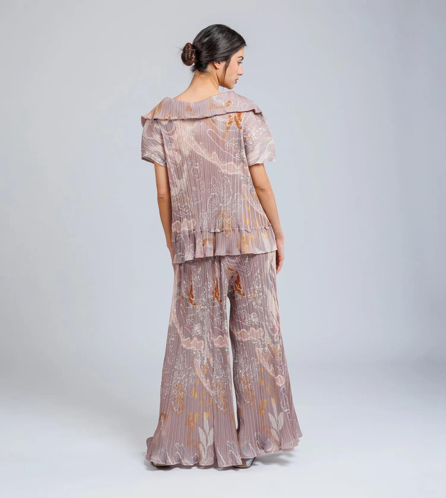 Printed fluid pants