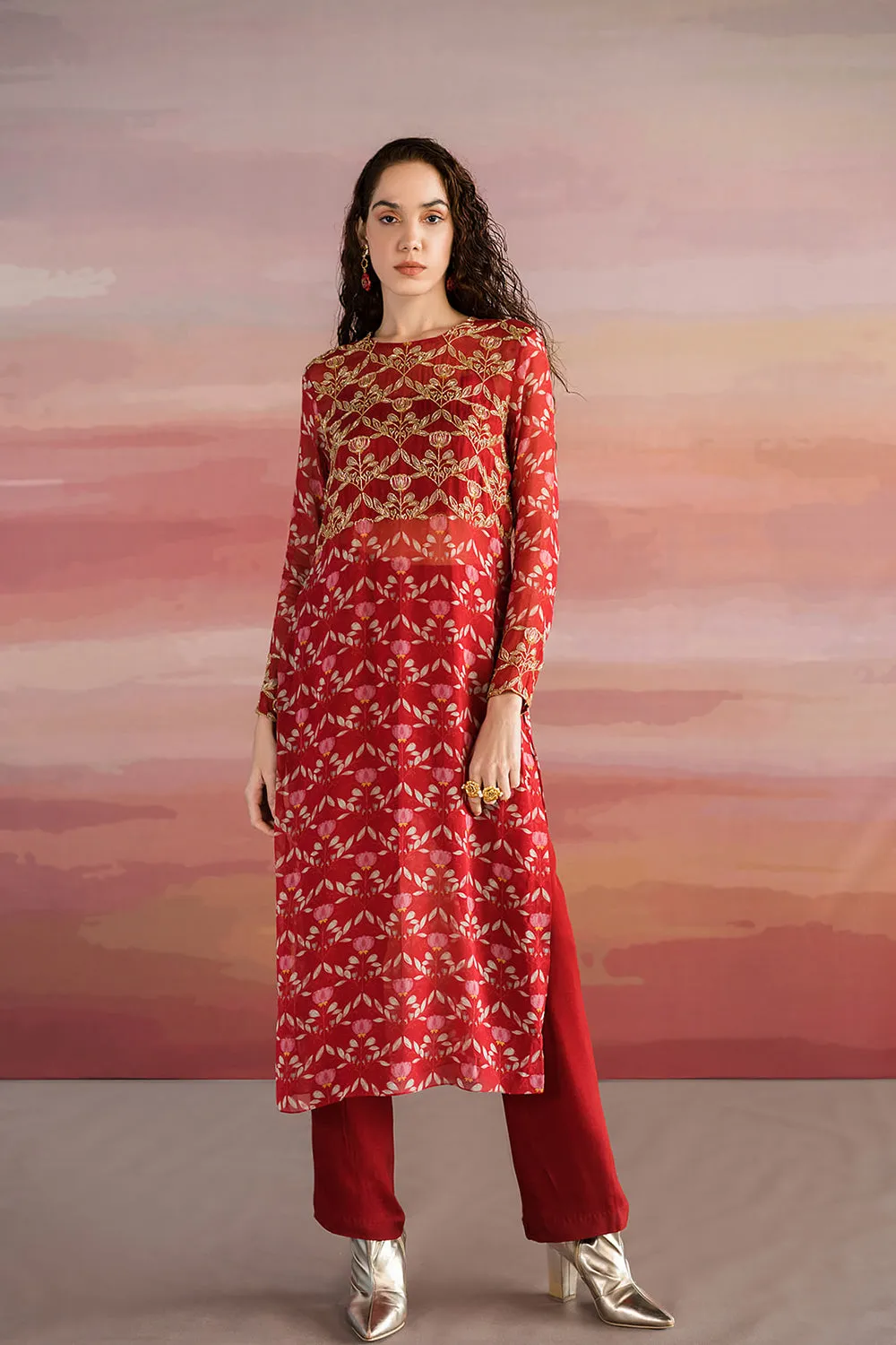 Printed Kurta And Pant Set