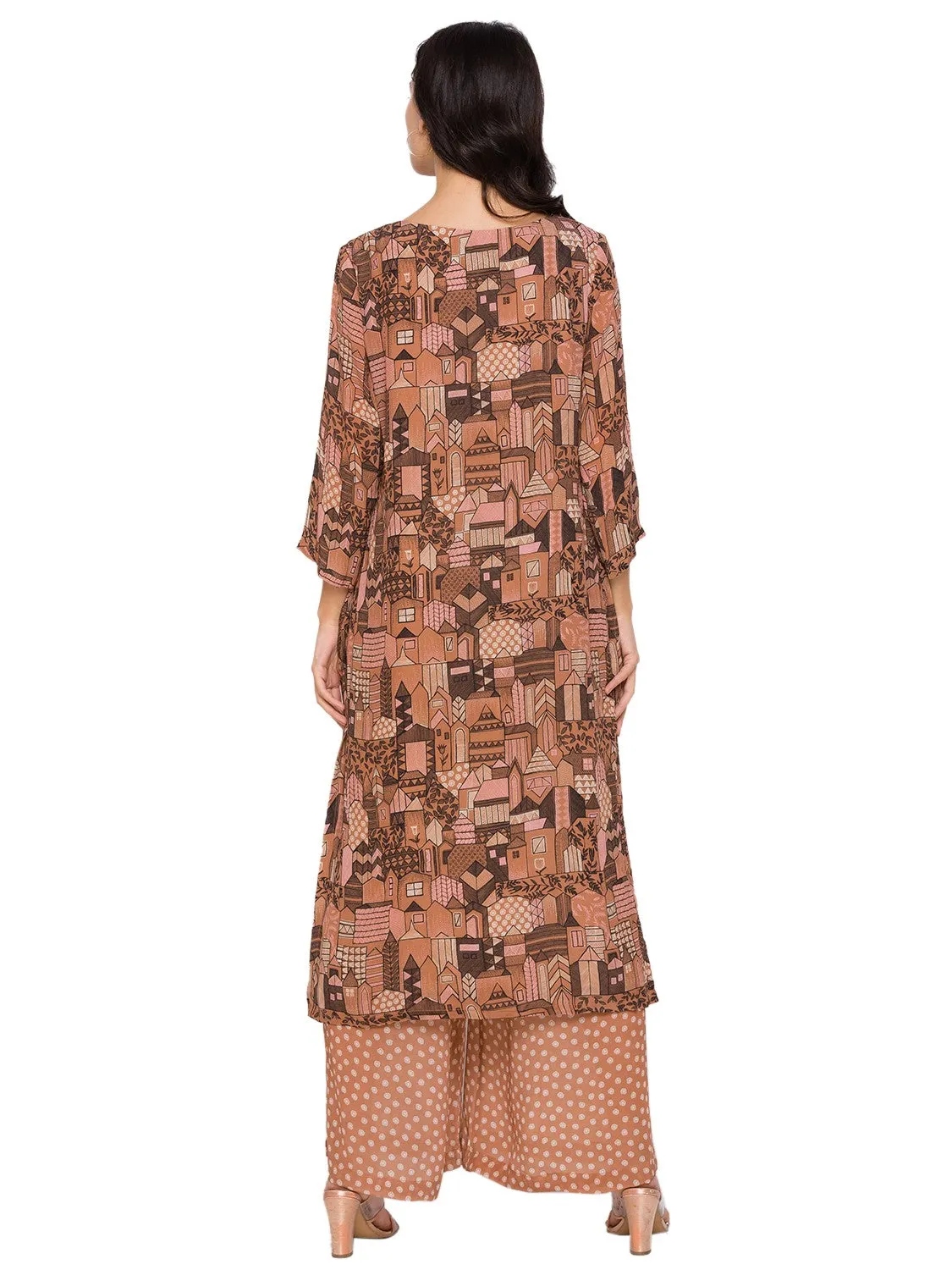 Printed kurta with printed pants