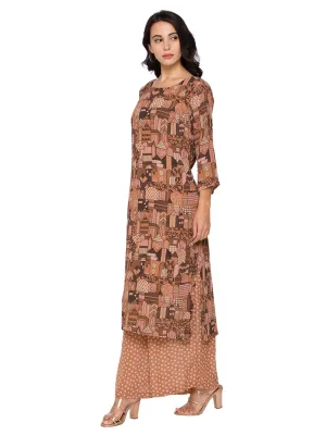 Printed kurta with printed pants