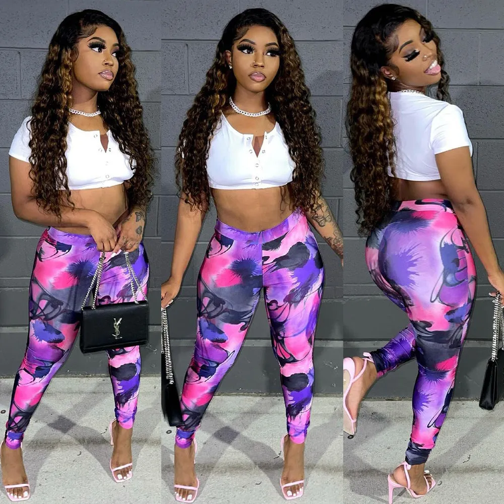 Printed Skinny Women's Pencil Pants