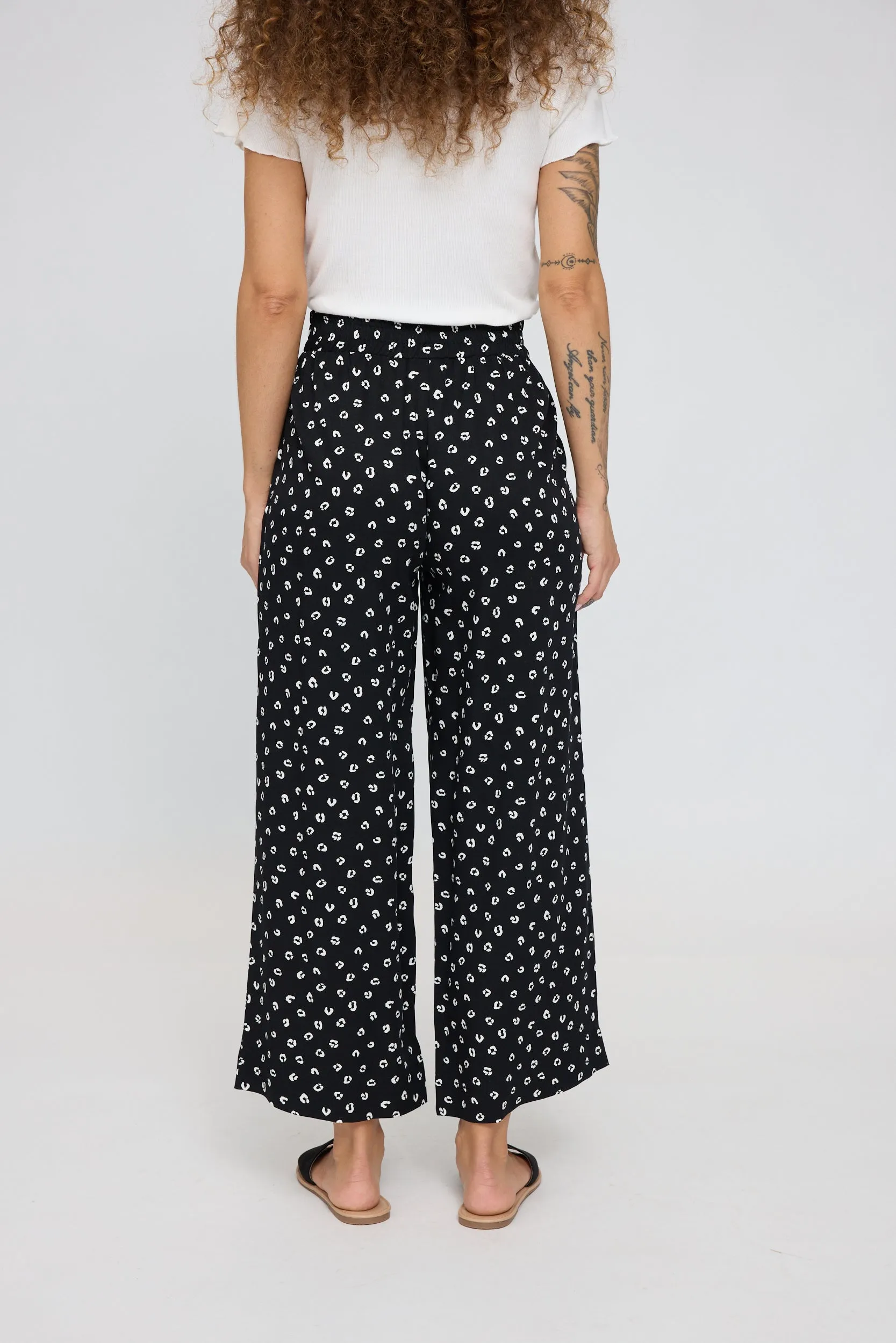 Printed Wide Leg Pants
