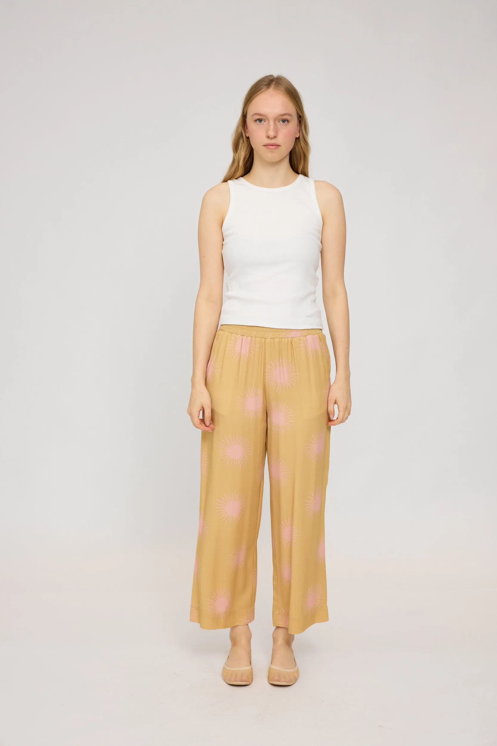 Printed Wide Leg Pants