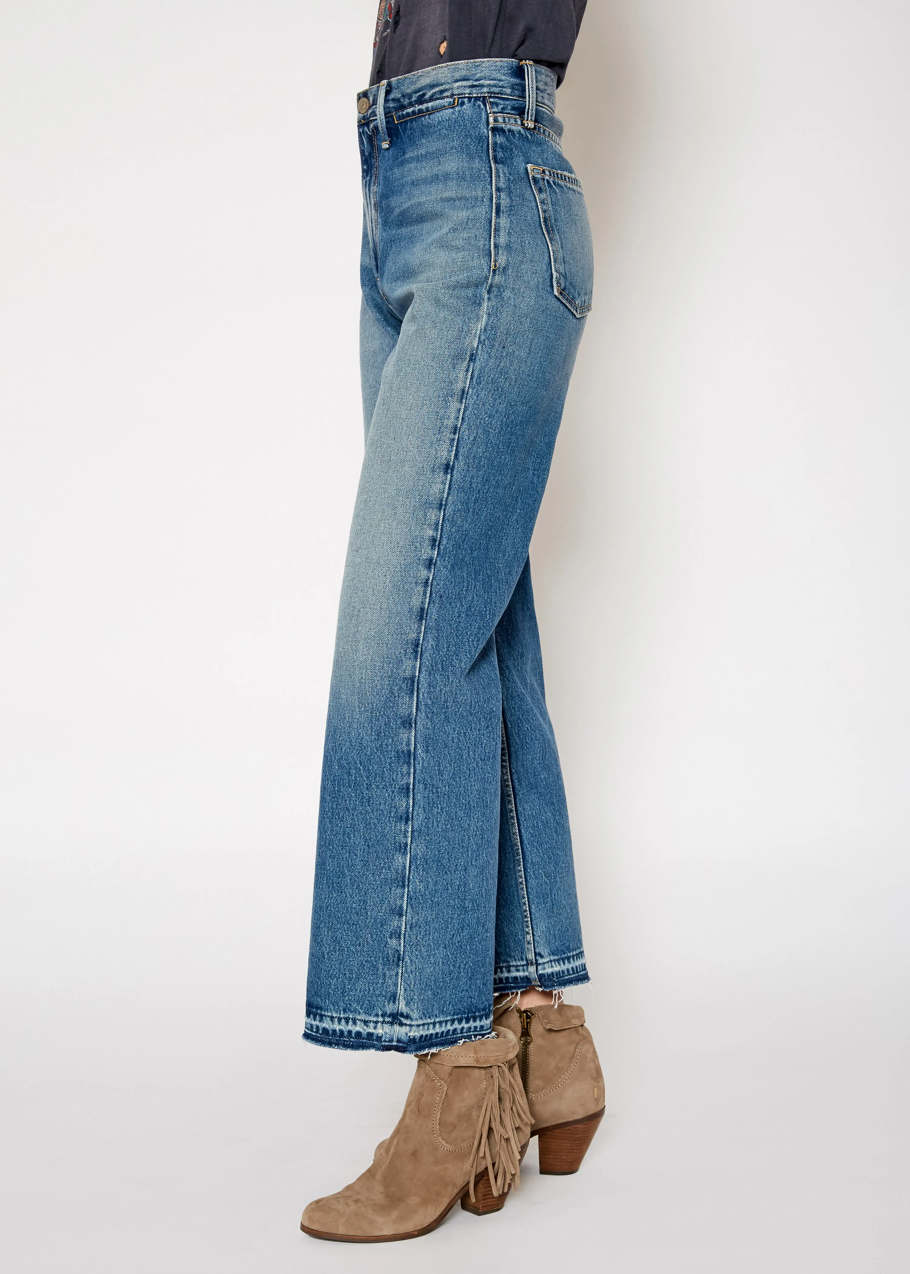 Queen High Rise Crop Wide Leg