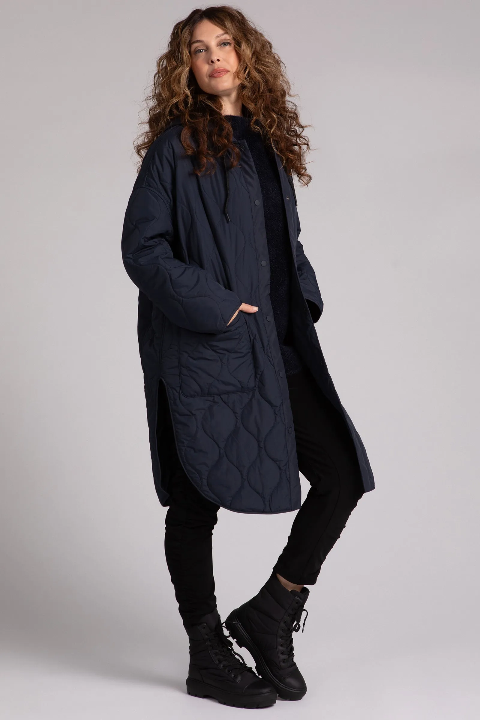 Quilted Maxi Shacket