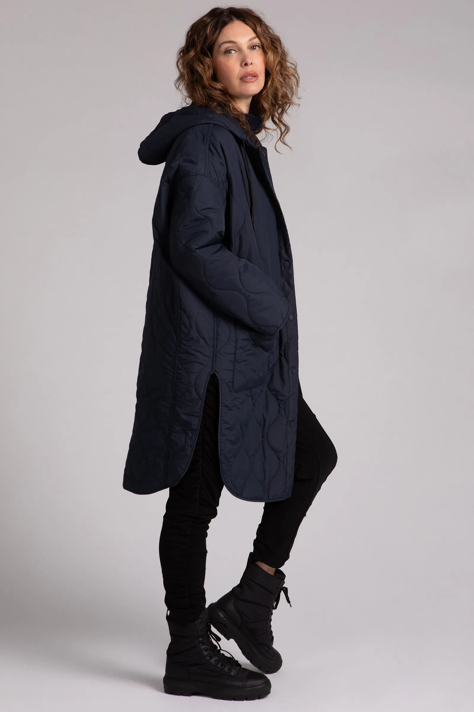 Quilted Maxi Shacket