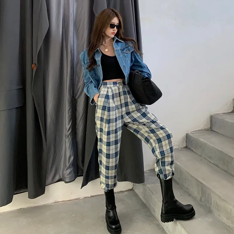 "BLUE PLAID" PANTS N012011