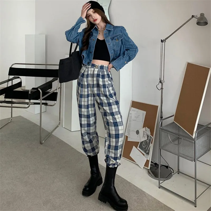 "BLUE PLAID" PANTS N012011