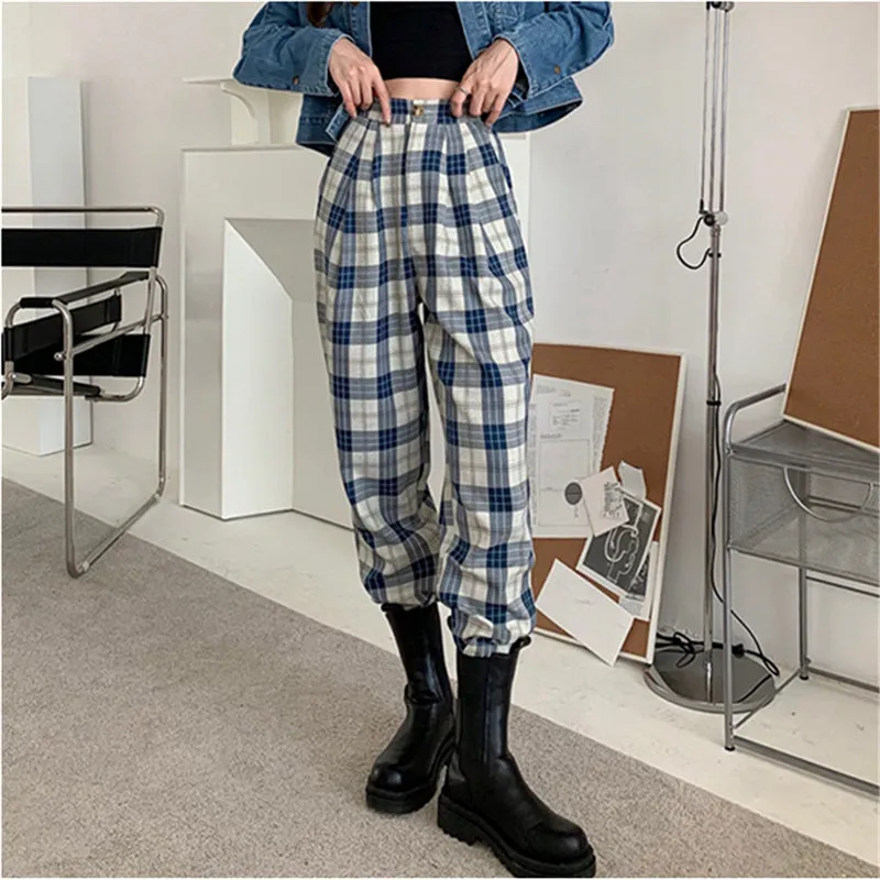 "BLUE PLAID" PANTS N012011