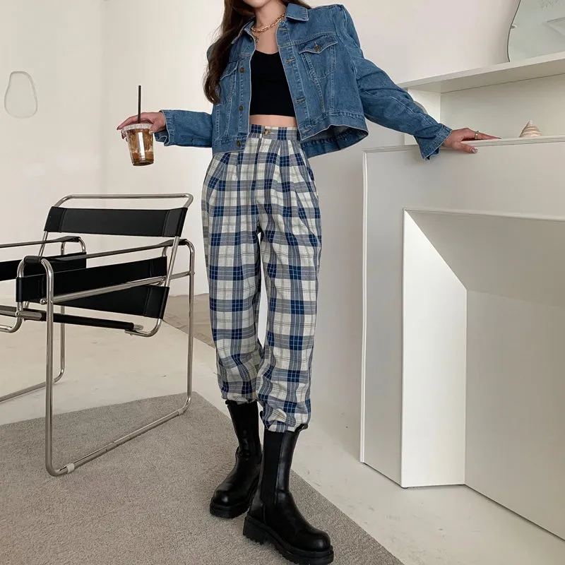 "BLUE PLAID" PANTS N012011