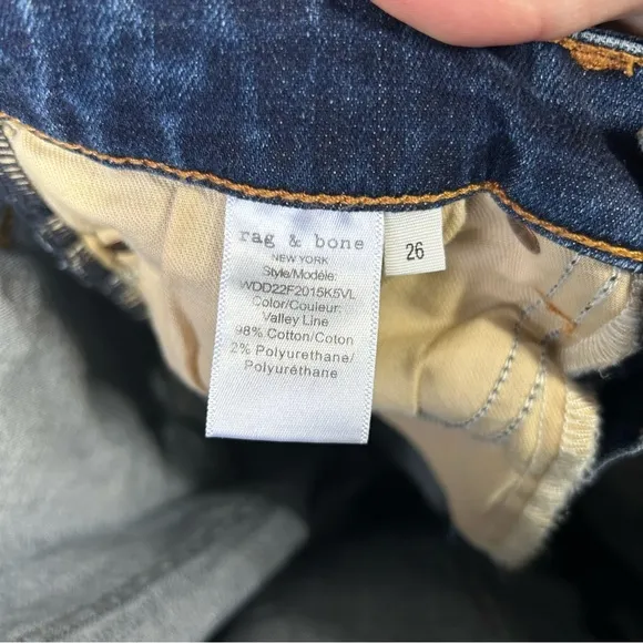 Rag and bone high rise cropped flare jeans size 26