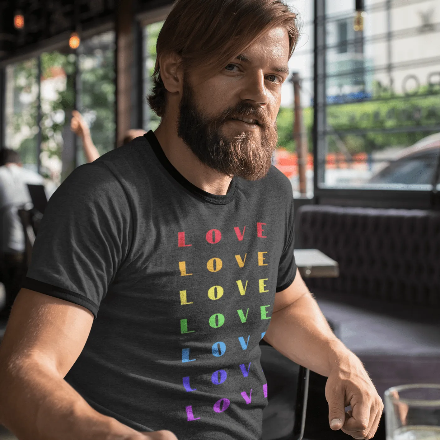 Rainbow Love - Ringer Tee