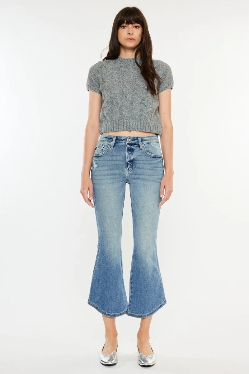 Raine High Rise Cropped Flare Jeans