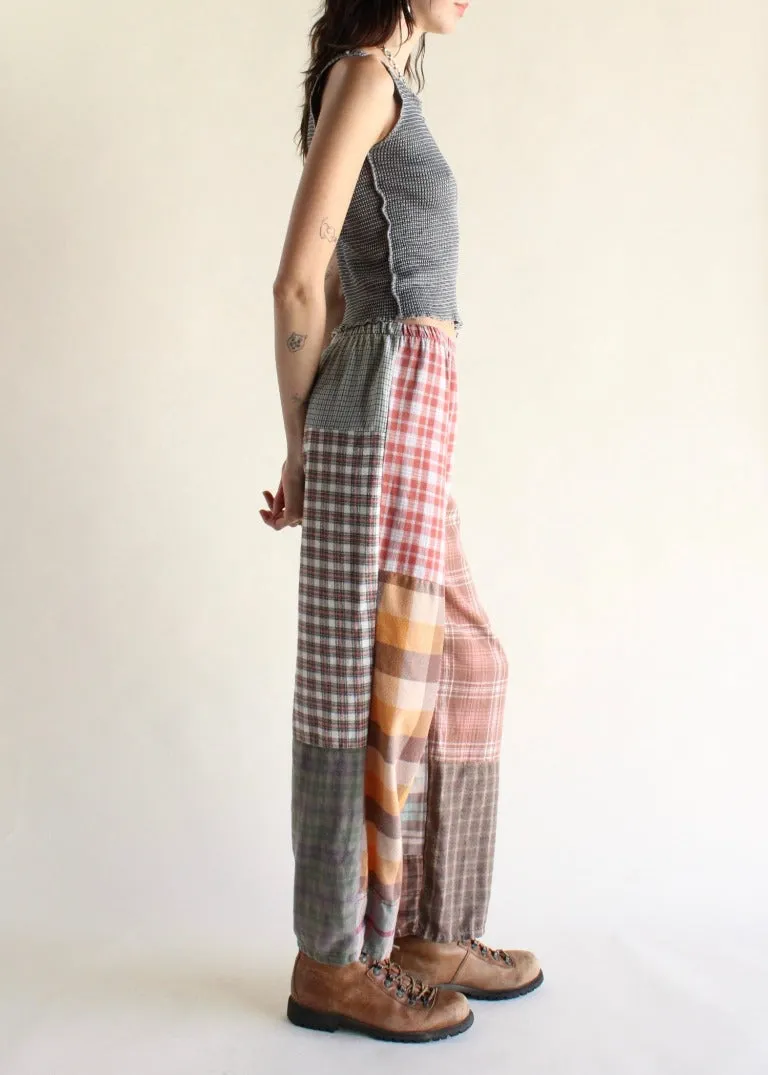RCYCLD FLANNEL PIECED PANTS