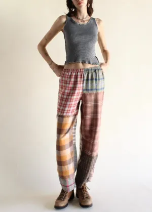 RCYCLD FLANNEL PIECED PANTS