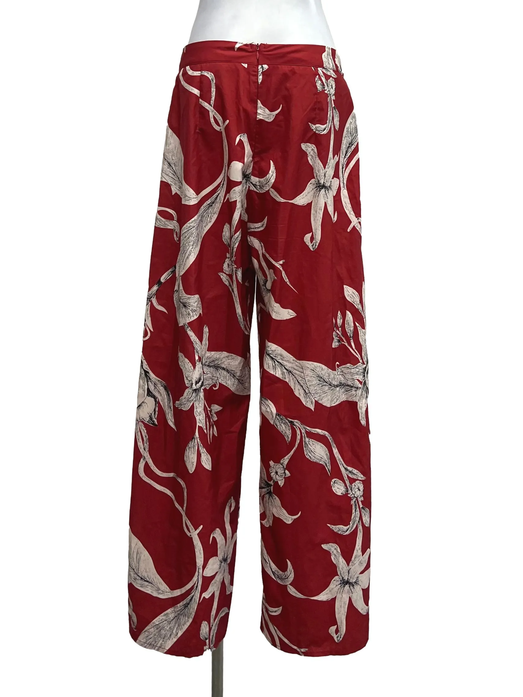 Red Printed Flow Pants