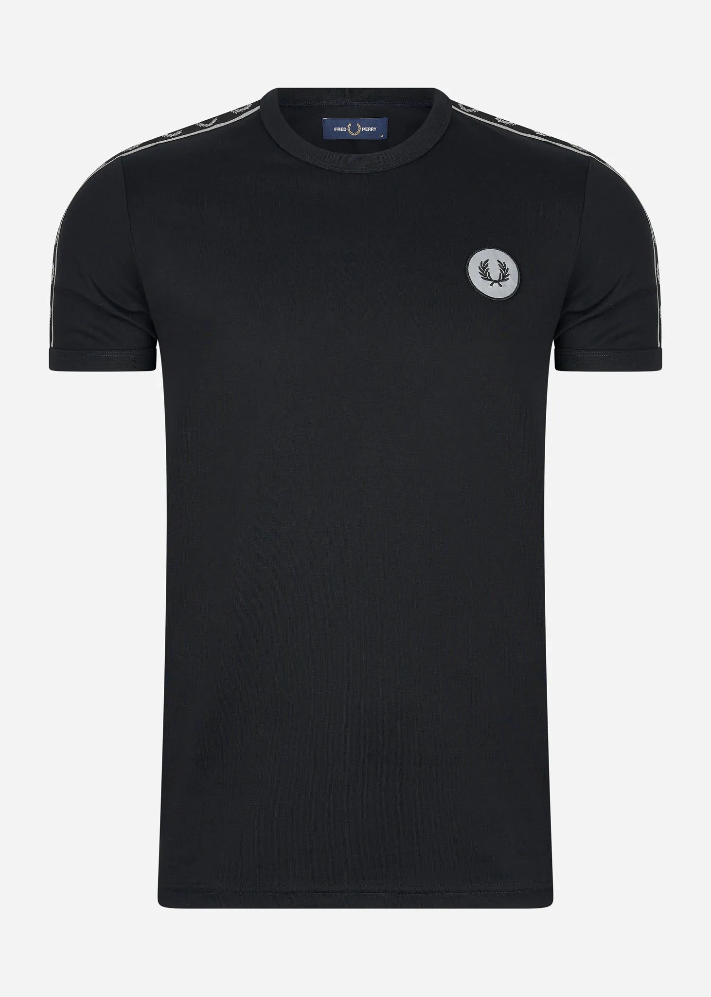 Reflective detail ringer tee - black reflective