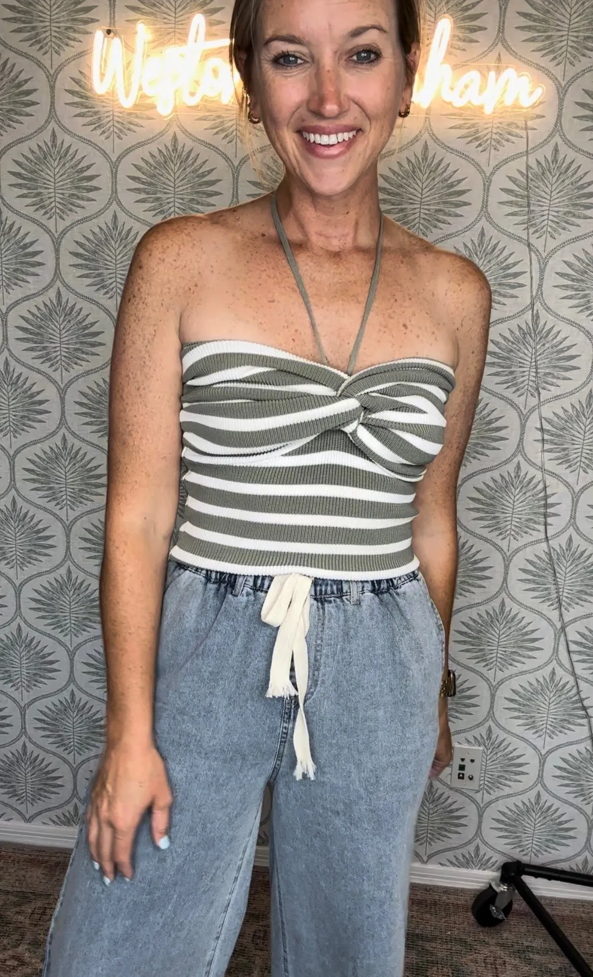 Restocked: Wide Leg Drawstring Denim