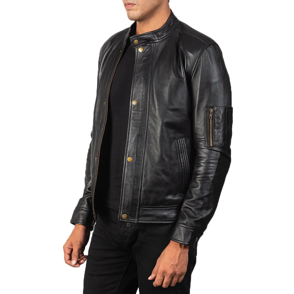 RiderBliss Black Leather Biker's Jacket