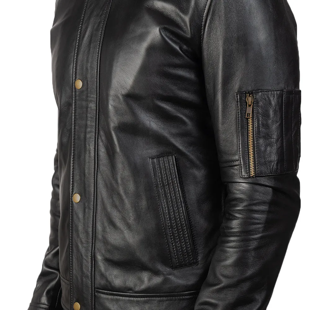 RiderBliss Black Leather Biker's Jacket