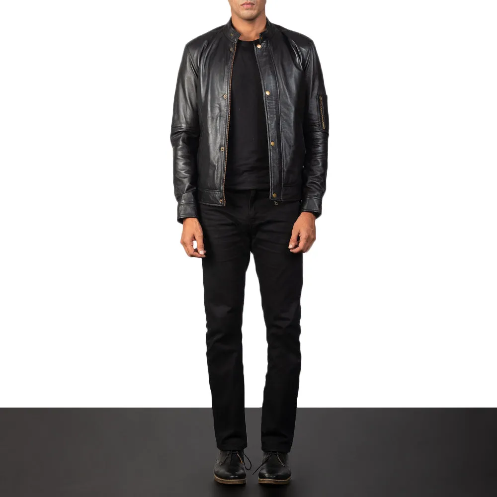 RiderBliss Black Leather Biker's Jacket